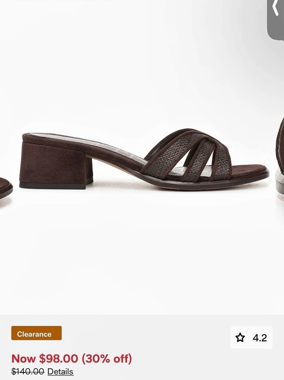 Sam Edelman Farrin 2 Strappy Heeled Sandals in Brown US 6.5 NWT